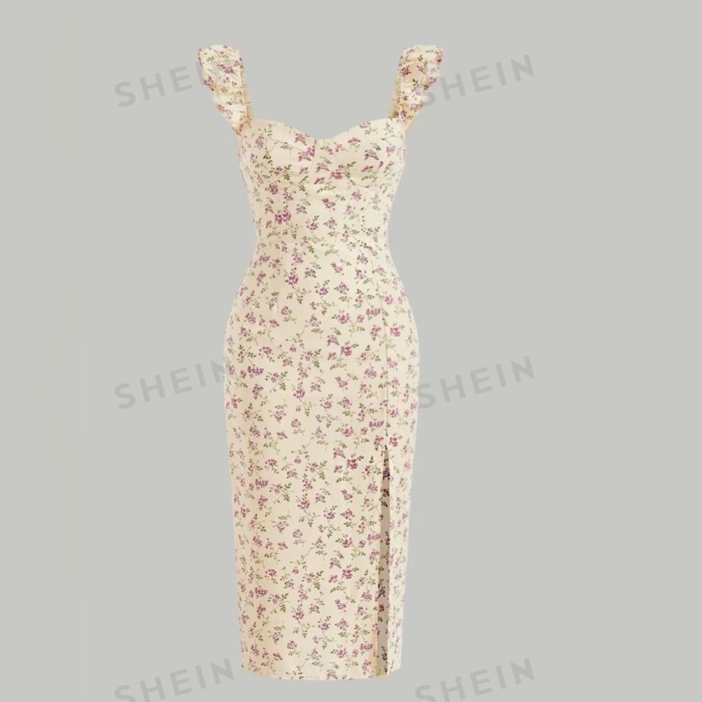 Floral dress/ never wear